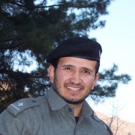 Mosa Rahimi in uniform during his years of public service