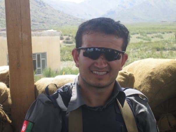 Mosa Rahimi during a field mission in southern Afghanistan